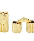 Two Pieces Cylindrical Copper Barrel Hinges For Hidden Cabinet Concealed Invisible Brass Hinges 10mm 12mm 14mm 16mm