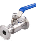 1.5 Inch Tri Clamp Ball Valve Stainless Steel 304 PTFE Lined Sanitary Clamp Flow Control For Three Quarter Inch Tube Outer Diameter