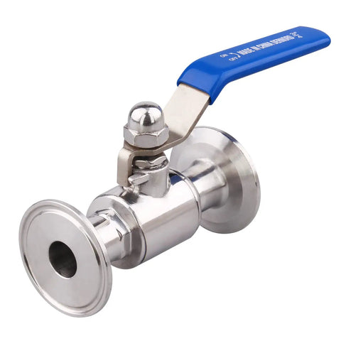 1.5 Inch Tri Clamp Ball Valve Stainless Steel 304 PTFE Lined Sanitary Clamp Flow Control For Three Quarter Inch Tube Outer Diameter
