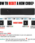 Instructions on resetting code for Heavy Duty Bike U Lock With 4 Digit Combination For Bicycle Electric Scooter Motorcycle And Gate Fence Anti Theft Security Lock For Maximum Protection.