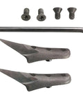Replacement Pole Climbing Gaffs Set For 1986AR Series with 1 9 16 Inch Gaffs, TORX Screws, and Wrench, Made In USA in view.