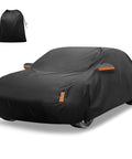 Honda Civic Car Cover Outdoor All Weather 210D PU Heavy Duty Waterproof Windproof With Door Zipper Reflective Warning Bars