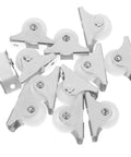 12pcs Inch White PP Directional Caster for Furniture DIY Model Parts showing wheels with metal brackets and smooth rolling design.
