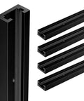 48 Inch Aluminum T Track Set For Woodworking With Double Cut Profile Universal Fit Predrilled Mounting Holes And 48 Screws Black Four Piece Kit