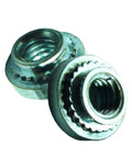 Shop Tough 100 Pack TSC4 Self Clinching Nuts 1/4 28 Threaded Inserts For Sheet Metal Assembly durable zinc plated steel fasteners.