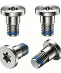 Straightup Replacement Screw Kit For Ray Ban Meta And Oakley Meta Smart Glasses Temple Hinge Repair screws, silver with blue o-rings, set of four.
