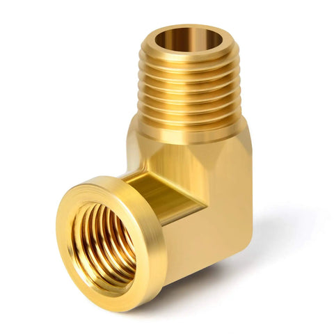2 Pack 90 Degree Street Elbow Brass Pipe Fitting Half Inch NPT Male To Half Inch NPT Female Barstock Corrosion Resistant Plumbing Connector For Pipes And Fluid Lines