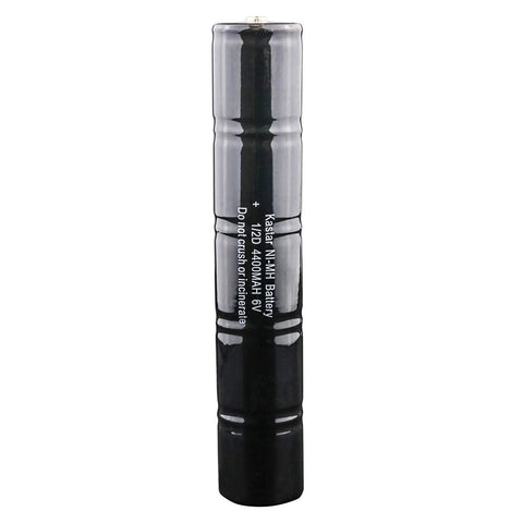 Rechargeable NiMH Battery Pack 6V 4400mAh Replacement for Maglite Flashlights, black cylindrical power cell