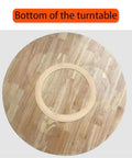Bottom view of Big Shot Wooden Lazy Susan Serving Tray Smooth Operator Turntable showcasing sturdy design for easy dining setup.