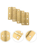 Rotating Concealed Hinges for Doors and Cabinets, 4 Pack, 6 Eye 45x27mm Folding Butt Hinges, brass hardware shown