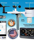 WS-2902 WiFi Smart Weather Station With Osprey Sensor Array Rain Cup And Color LCD Display for home weather monitoring