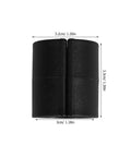 Black U Shaped Chair Leg Protectors Anti Slip No Scratch Glides For 25 To 30mm Round Tubes 32 Pack with dimensions shown