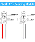 Diagram of High Speed Infrared Break Beam Sensor Set Of Four With Five Millimeter LEDs Counting Module Split Through Beam Photoelectric Switch.