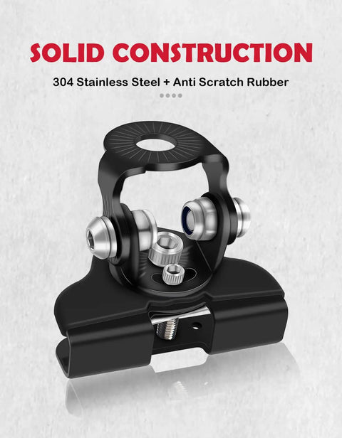 Universal Led Light Bar Hood Mounts Nondestructive Installation 304 Stainless Steel Black Finish Hood Clamp Brackets