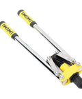 Double Handle Rivet Nut Tool Kit With Aluminum Rivets For Serious Automotive Motorcycle And Home Repair Projects Offering Superior Leverage And Easy Installation For Pros And DIY Guys Alike, yellow handles