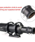 60mm Guide Scope With Helical Focuser For Pro Grade Astrophotography Finder Included Multi Use Telescope Kit displaying side view