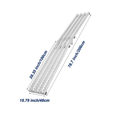 Heavy Duty Flexible Roller Conveyor System With 78 Inch Length And 15.75 In Width features galvanized steel build, measuring 78.7x15.75 inches.