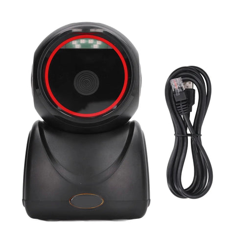Desktop USB Barcode Scanner With Omnidirectional Reader And Auto Sensing For Fast Checkout, includes cable