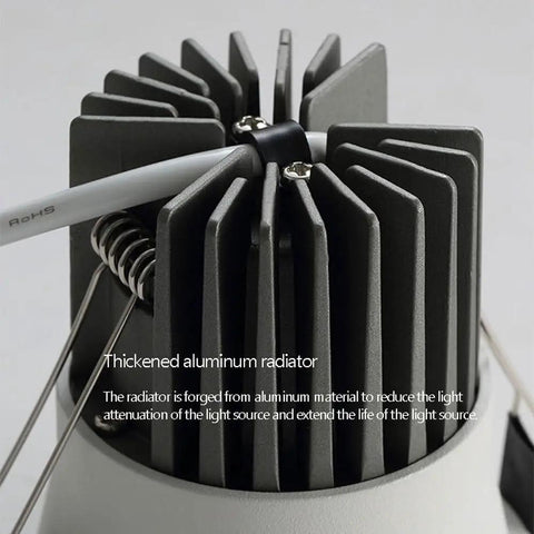 Thickened aluminum radiator details for UWYTGF 9 Pack Retrofit Led Recessed Lighting 3.2 Inch,Selectable 3000K/4000K/6000K.