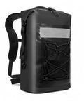 Waterproof Roll-Top Backpack With Padded Straps 35L Daypack For Hiking And Camping, heavy-duty design, front view.