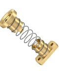 Two brass anti-backlash spring-loaded T8 nuts with silver springs for 8mm Acme lead screws (Z-axis), Ender 3 compatible