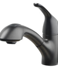 Pull-Out Laundry Faucet With Single Handle, 4.0 GPM Flow, Deckplate Included, Matte Black Finish, utility kitchen sink view