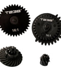Airsoft Spiral Gear Set For AEG V2 V3 Gearbox Upgrade 16 To 1 CNC 40Cr Steel Construction Quiet Spiral Bevel And Pinion Gears