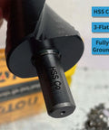 Close-up of Heavy Duty Step Drill Bit Set For Stainless Steel And Hard Metals, showing HSS Co stamp and drill shank design.