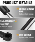 Front Hood Lift Support Struts Gas Springs 6452 features for Avalon 2005-2012: double sealing ring, steel body, ball socket.