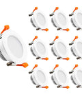 2 Inch LED Recessed Lighting Kit Energy Saver Dimmable Downlight 3W Replaces 35W Halogen CRI80 5000K Daylight White Ceiling Light 10 Pack