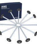 12 Pack Black 2 Inch Nylon Garage Door Rollers With 7 Inch Stems, Quiet, Durable, Heavy Load, Ultra Smooth With 6200-2RS Double Sealed Precision Bearings, Dust Moisture Guard, Easy Install arranged in a circle around the packaging.