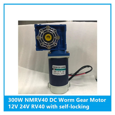 Hefty Kickin 300W DC Worm Gear Motor With Self Locking Gears And Speed Adjustable Control For Butter Smooth Runs High Torque 12 Or 24 Volt Rv40 Unit Built Damn Tough For Pro Work