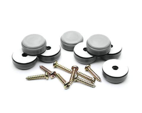 One Inch Chair Sliders Set Of Eight Self Adhesive And Screw On Furniture Glides For Hard Floors And Low Pile Carpet with screws