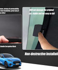 Blazeray sunshade for Ford Mustang Mach-E, black foldable glass roof shade with UV-blocking mesh, close-up view