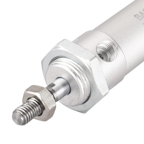 Close-up of 20X25 Mini Pneumatic Air Cylinder With 0.79 Inch Bore And 0.98 Inch Stroke Built Tough Aluminum Body For Industrial Automation