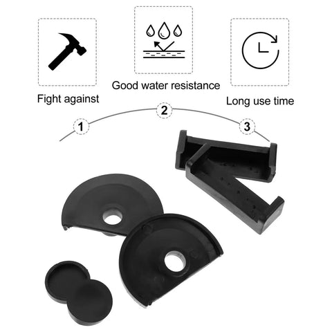 12 Pcs Mini Bench Vise Pads Non Slip Plastic Vise Pads with water resistance and durability icons