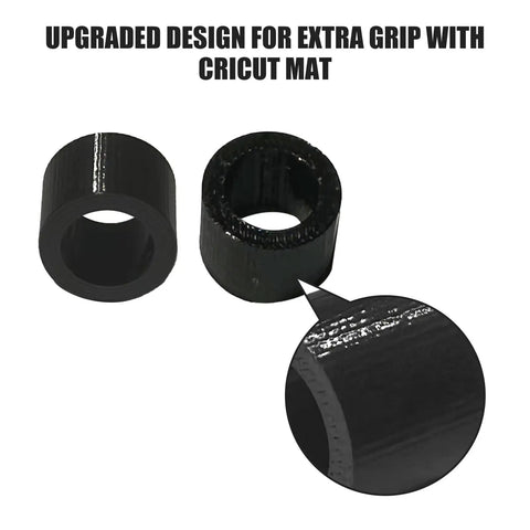 4 Pack Rubber Roller Replacement Set For Maker And Explore Series Machines Durable TPU Wear Resistant Rollers That Deliver Smooth Feeding Easy Install For Seamless Crafting Upgrade, black TPU rollers