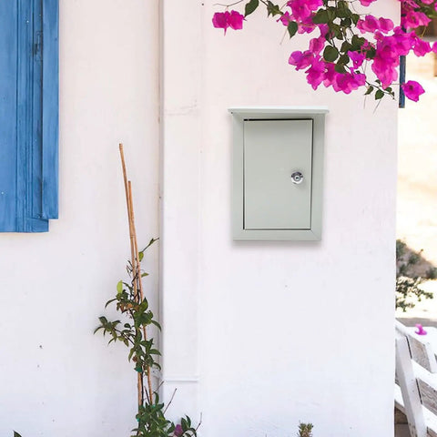 Outdoor Weatherproof Metal Junction Box Electrical Distribution Enclosure 160x300x200mm mounted on a wall