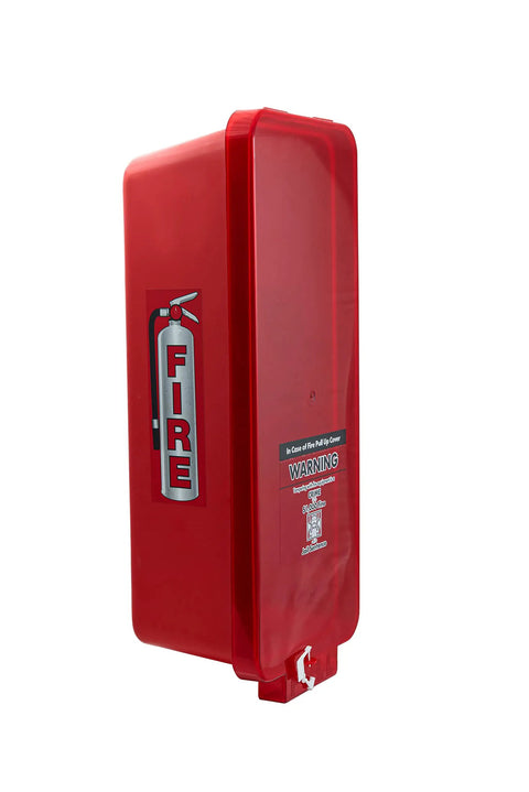 2 Pack Red Surface Mount Fire Extinguisher Cabinet With Front Pull Cover For 10 Lb Extinguishers, heavy duty outdoor storage unit