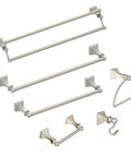 Retreat Collection 24 Inch Bathroom Towel Bar In Brushed Nickel Finish For A Slick Bath Upgrade Warm Grey Metal Accent