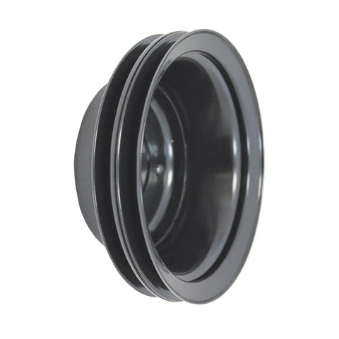 Complete Beefed Up All In One Semi Gloss Black Steel V Belt 2 Groove Long Water Pump LWP Crank Pulleys With Alternator Kit