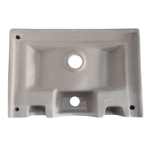 Bottom view of Porcelain Bathroom Vessel Sink 18 By 12 Inch Rectangle With Pop Up Drain For Wall Mount Or Countertop