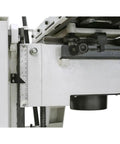 Close-up of Bad Ass Heavy Duty Horizontal Slot Mortiser With A Powerhouse 2 Hp Motor and 220V Wiring showing precision scales and rail.