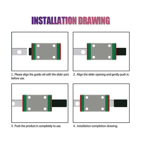 Dope Precision Linear Guide Rail Kit Featuring Smooth MGN9C And MGN9H Blocks Plus MGW9C Slide For Crazy Accurate Motion Low Friction Easy Install No Maintenance Needed For Any Sick DIY Build Today installation drawing