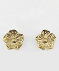 Solid Brass Flower Drawer Knobs Two Pack 40mm Gold Cabinet Handles Petal Pulls for Dresser and Cupboard