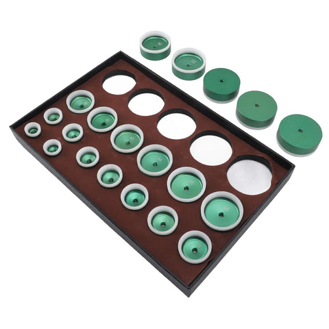 Watch Press Die Set 20 Pcs Kit, 20 To 58mm Dies For Back Case Closer, green dies in box