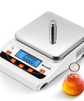 Pro Grade High Precision Lab Scale 5000g/0.01g With Large Plate USB Data Transfer Electronic Analytical Balance with beaker
