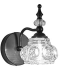 Industrial 1 Light Black Vanity Sconce with Glass Shade Wall Mount Built Tough Sleek Rust Resistant and Durable Uses G9 Bulbs