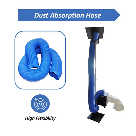 Dust Absorption Hose for Straight-Up Heavy-Duty Air Duct Dust Collector, 2200W Commercial HVAC Vacuum with high flexibility.