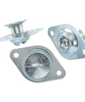 Rock Solid Quarter Turn Fasteners With Real 3 8 Inch Shank And Zinc Coated Steel Head Featuring Slotted Drive And Quick Release Latch, set of 3 fasteners, zinc steel material.